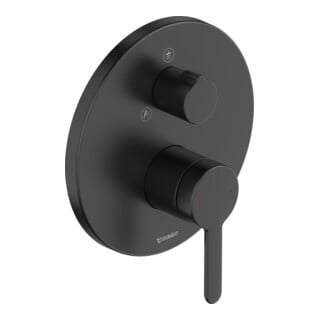 Duravit Kit de montage C.1 Mitigeur douche encastré, avec inverseur, rond, noir mat
