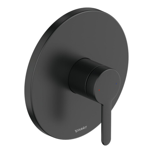 Duravit Kit de montage C.1 Mitigeur douche encastré, rond, noir mat