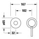 Duravit Kit de montage Circle Mitigeur lavabo monocommande, saillie 200 mm, chrome-4