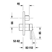 Duravit Kit de montage Circle Mitigeur monocommande baignoire UP, chromé-3