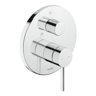 Duravit Kit de montage Circle Mitigeur monocommande baignoire UP, valve inverseur, chrome