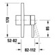 Duravit Kit de montage Circle UP-Br.-EHM, rouge, avec capteur, chromé