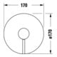 Duravit Kit de montage Circle UP-Br.-EHM, rouge, avec capteur, chromé