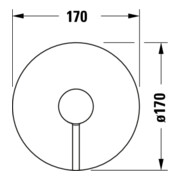 Duravit Kit de montage Circle UP-Br.-EHM, rouge, avec capteur, chromé-4