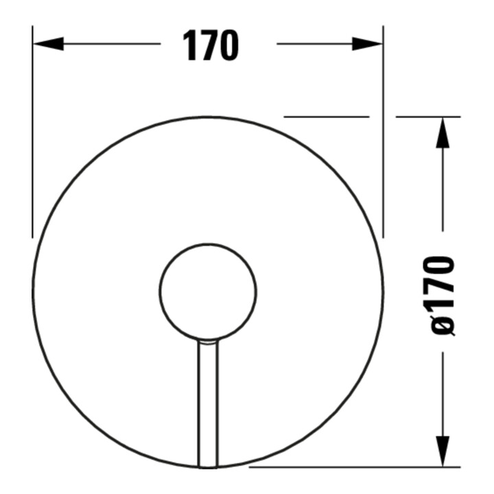 Duravit Kit de montage Circle UP-Br.-EHM, rouge, avec capteur, chromé