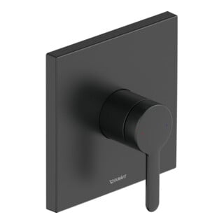 Duravit Kit de montage complet C.1 Mitigeur de douche encastré, carré, noir mat