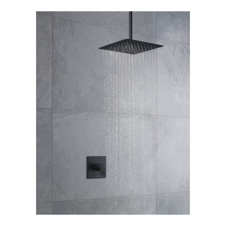 Duravit Kit de montage Manhattan Mitigeur douche encastré, noir mat