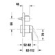 Duravit Kit de montage Manhattan Mitigeur douche encastré, vanne dérivation, noir mat