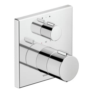 Duravit Kit de montage prêt à l'emploi UP-Thermostat, rosace carrée, chrome