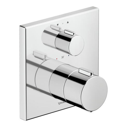 Duravit Kit de montage prêt à l'emploi UP-Thermostat, rosace carrée, chrome