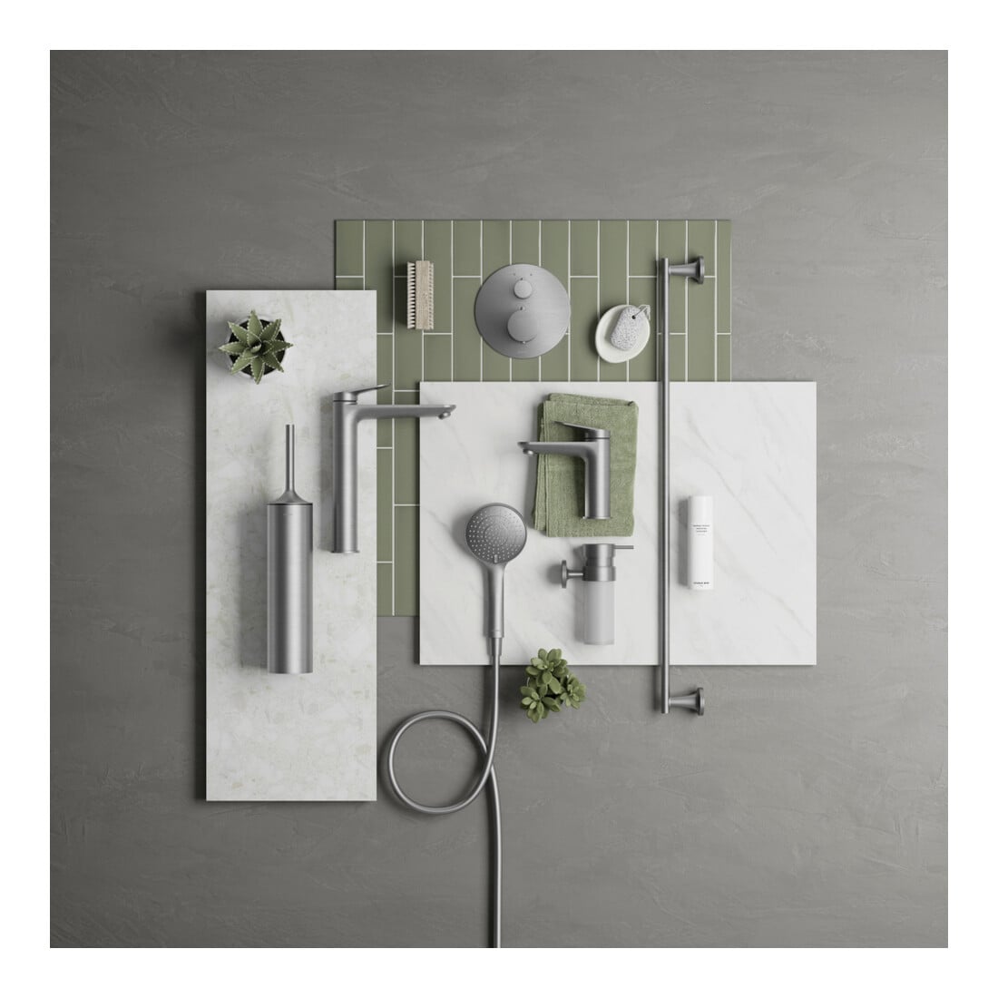 Duravit Kit de montage prêt à l'emploi UP-THM, rosace ronde, acier inoxydable brossé