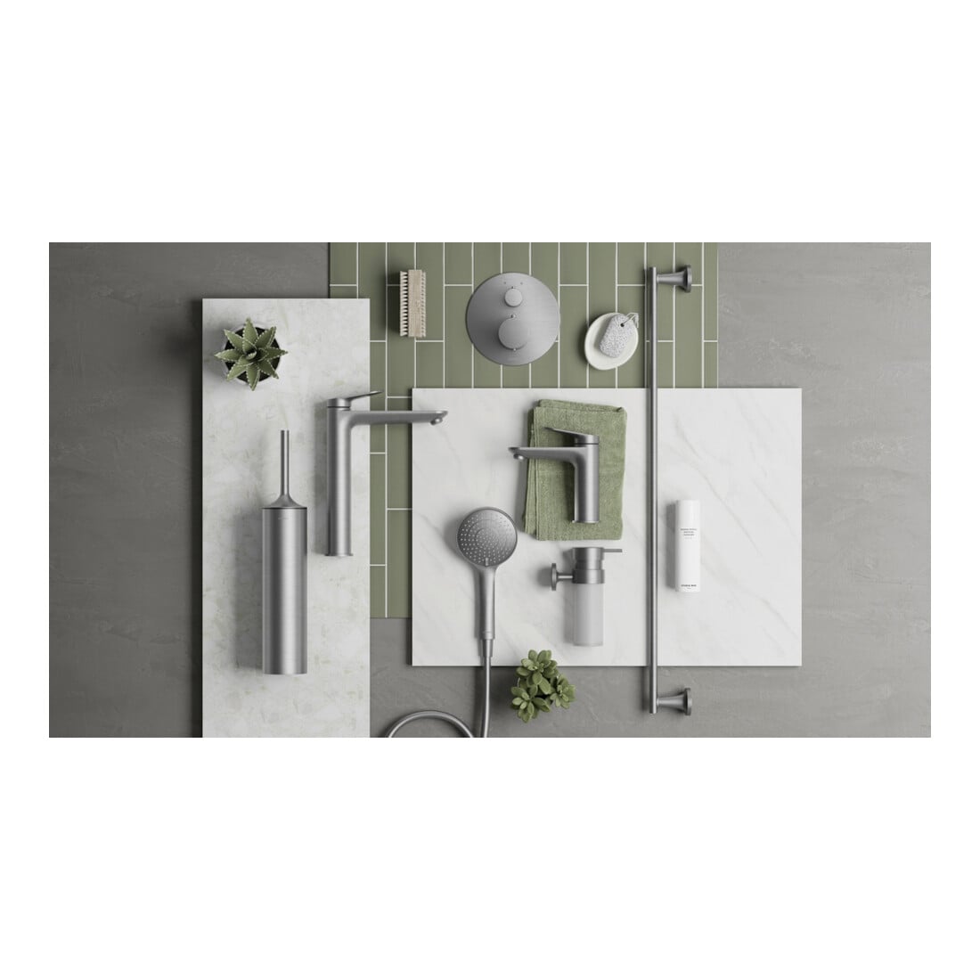 Duravit Kit de montage prêt à l'emploi UP-THM, rosace ronde, acier inoxydable brossé