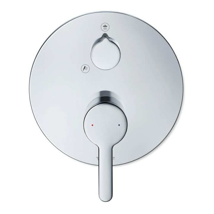 Duravit Kit de montage prêt à l’emploi C.1 Mitigeur douche encastré, avec inverseur, rond, chrome
