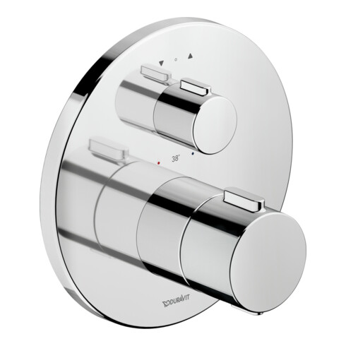Duravit Kit de montage prêt à l’emploi UP-Thermostat, rosace ronde, chrome