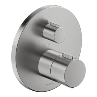 Duravit Kit de montage prêt à poser UP-THM, rosace ronde, acier inox brossé