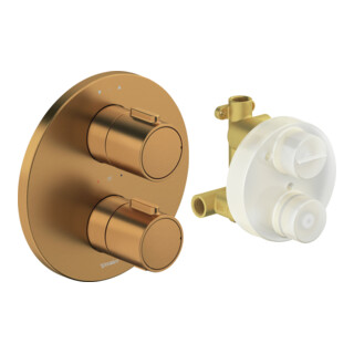 Duravit Kit de montage prêt UP-THM, rosace ronde, bronze brossé