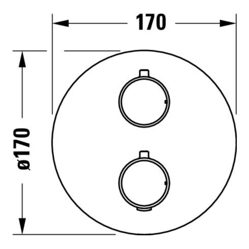 Duravit Kit de montage prêt UP-THM, rosace ronde, bronze brossé
