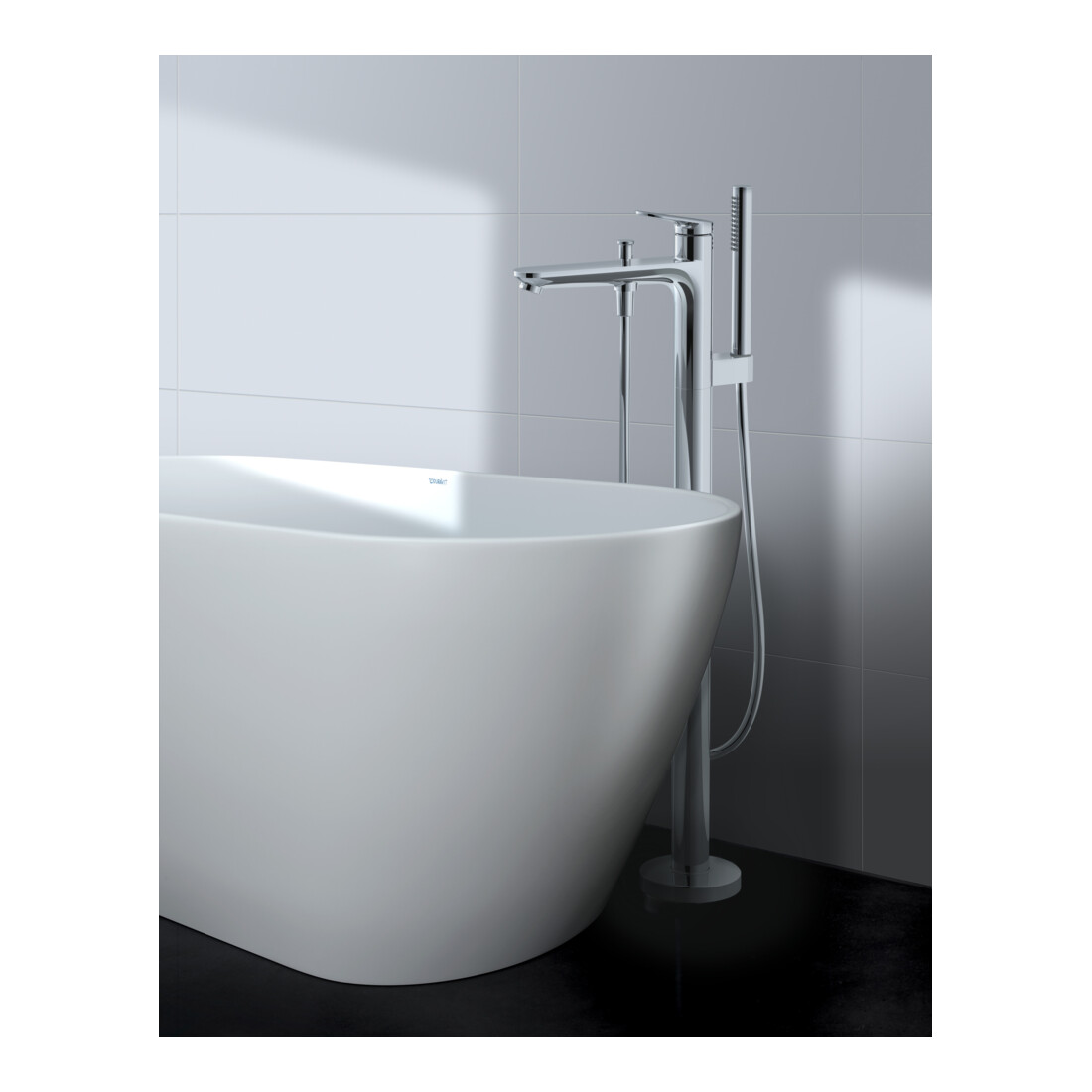 Duravit Kit de montage prêt Wave Mitigeur monocommande baignoire au sol, chrome