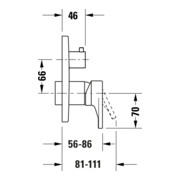 Duravit Kit de montage Tulum UP-Br.-EHM, avec Umst-V, 2 consommations, noir m-2