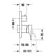 Duravit Kit de montage Tulum UP-Br.-EHM, avec Umst-V, 2 consommations, noir m