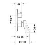 Duravit Kit de montage Tulum UP-Br.-EHM, avec Umst-V, 2 consommations, noir m-5