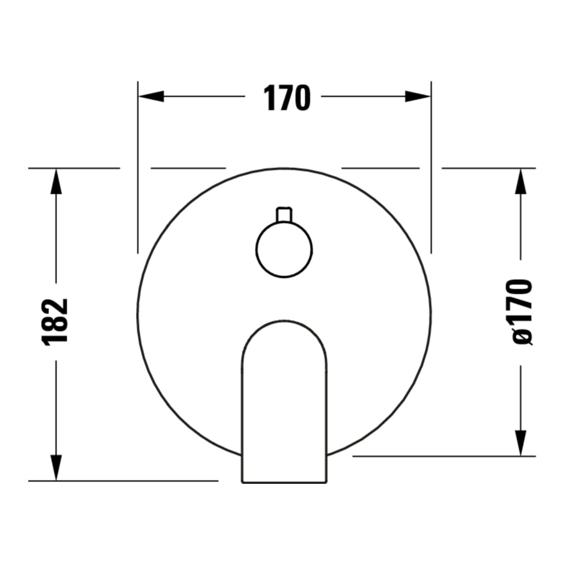 Duravit Kit de montage Tulum UP-Br.-EHM, avec Umst-V, 2 consommations, noir m