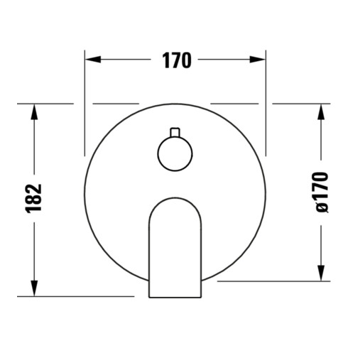 Duravit Kit de montage Tulum UP-Br.-EHM, avec Umst-V, 2 consommations, noir m