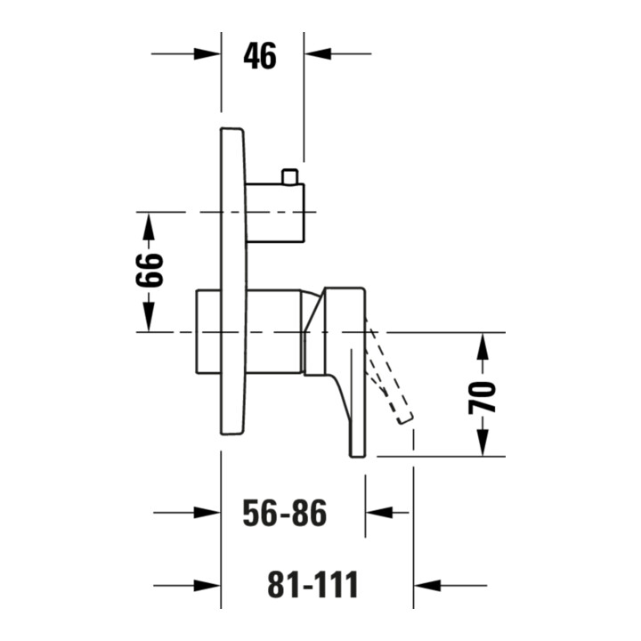 Duravit Kit de montage Tulum UP-Br.-EHM, avec Umst-V, 2 consommations, noir m