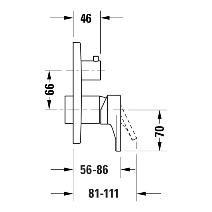 Duravit Kit de montage Tulum UP-WA.-EHM, avec Umst-V, 2 consommations, noir m