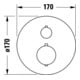 Duravit Kit de montage UP-THM, rosace ronde, bronze brossé