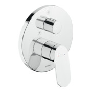 Duravit Kit de montage Wave Mitigeur douche monotrou, inverseur, chrome