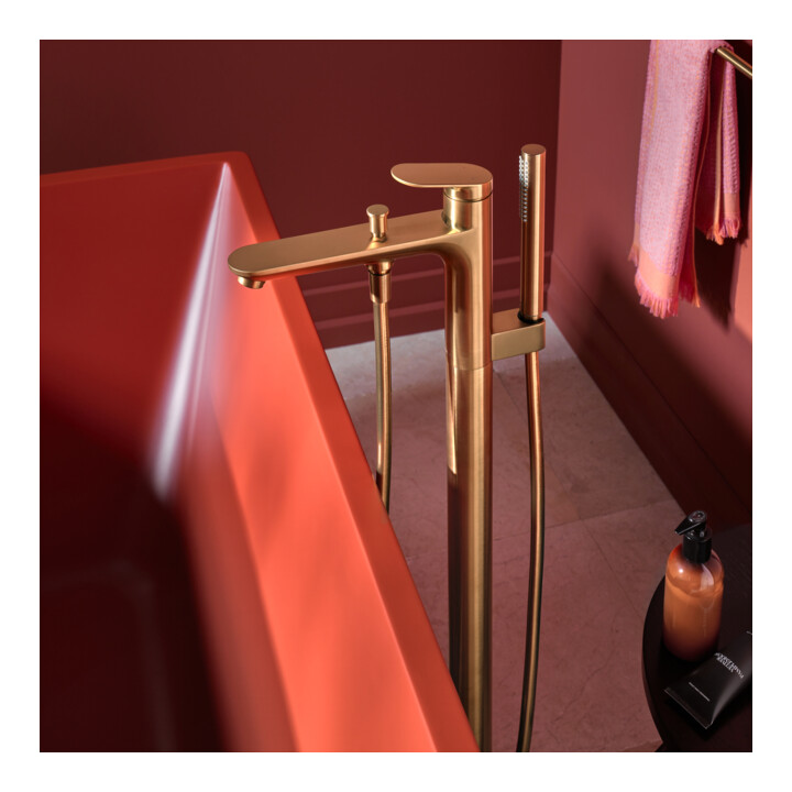 Duravit Kit de montage Wave Mitigeur monocommande baignoire, sur pied, bronze brossé