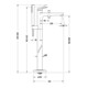 Duravit Kit de montage Wave Mitigeur monocommande baignoire, sur pied, bronze brossé