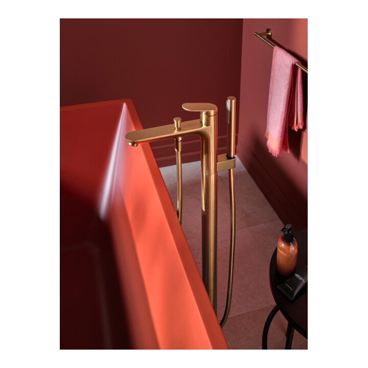 Duravit Kit de montage Wave Mitigeur monocommande baignoire, sur pied, bronze brossé