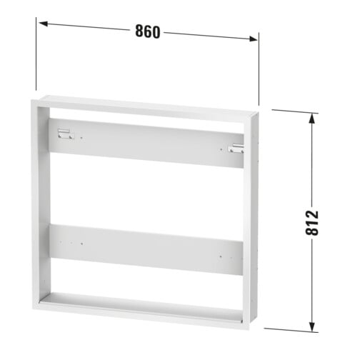 Duravit Kit d'encastrement 86,1x13,9cm, cadre pour vis à aggloméré Good/Better
