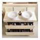 Duravit Konsole Balcoon 140x55x37cm, 2 A., Be beids., Elfenb. ma