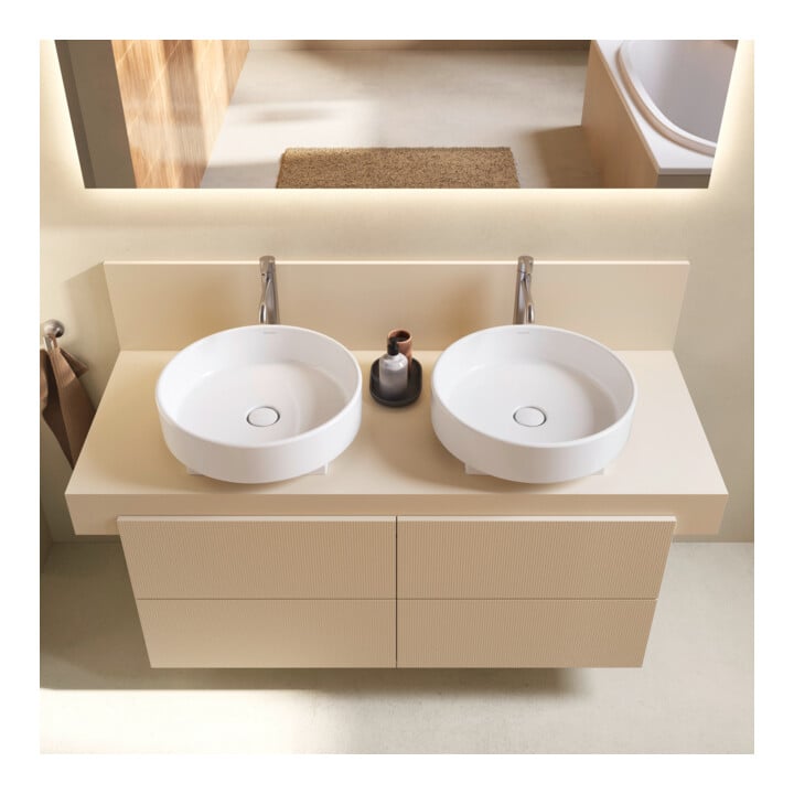 Duravit Konsole Balcoon 140x55x37cm, 2 A., Be beids., s.beige ma