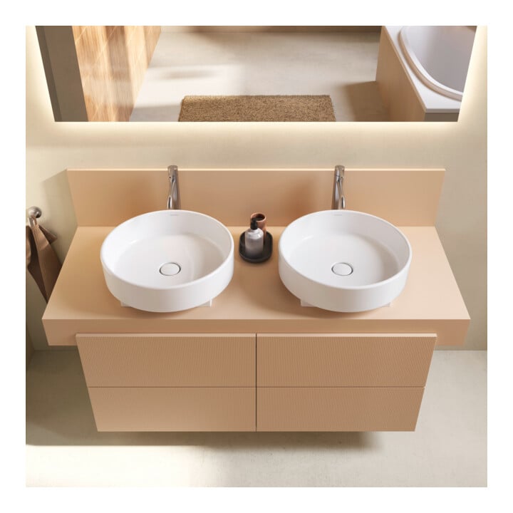 Duravit Konsole Balcoon 140x55x37cm, 2 A., Be beids., Terra ma