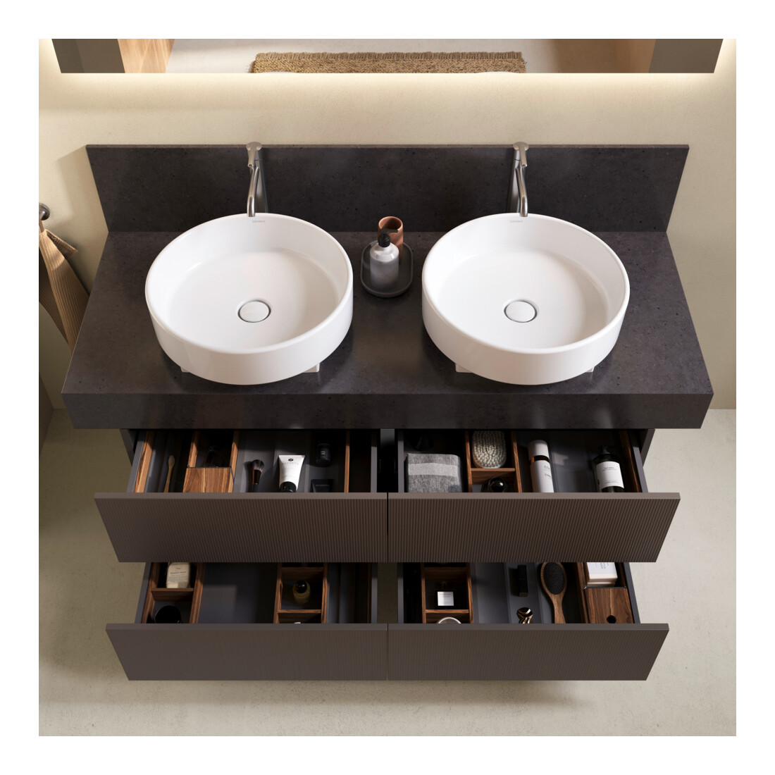 Duravit Konsole Balcoon 140x55x37cm, 2 A., Be bs, la S, Verb-St