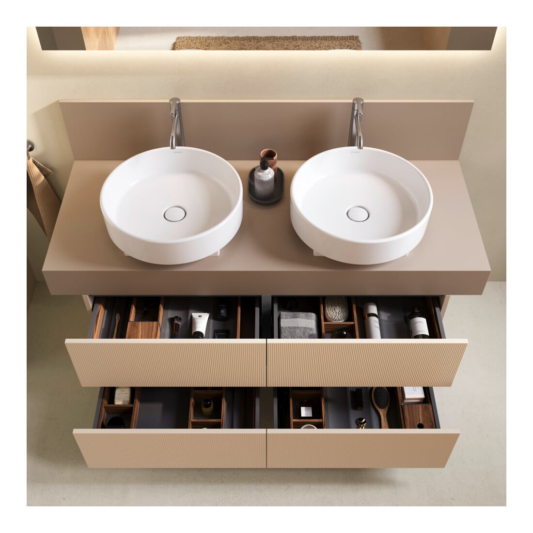 Duravit Konsole Balcoon 140x55x37cm, 2 A., Beck. beids., umb ma