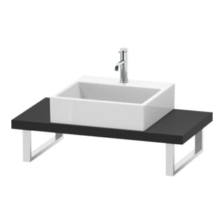 Duravit Konsole Compact L-Cube 80-200x48cm, 1 AS, ép. 4,5cm, graphite mat