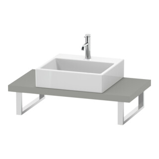 Duravit Konsole Compact L-Cube 80-200x48cm, 1 AS, Stä 4.5cm, betongr ma