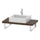 Duravit Konsole Compact L-Cube 80-200x48cm, 1 AS, Stä 4.5cm, Nussb dkl.-1