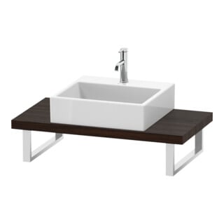 Duravit Konsole Compact L-Cube 80-200x48cm, 1 AS, Stä 4.5cm, Nussb geb.
