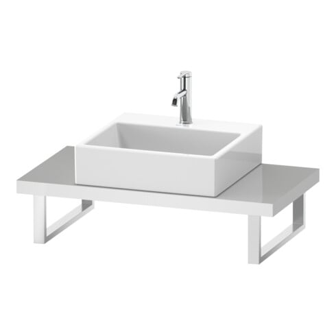 Duravit Konsole Compact L-Cube 80-200x48cm, 1 AS, Stär 4.5cm, med. Ei