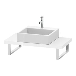 Duravit Konsole Compact L-Cube 80-200x48cm, 1 AS, Stär 4.5cm, we. hgl