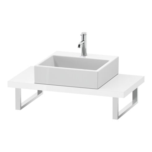 Duravit Konsole Compact L-Cube 80-200x48cm, 1 AS, Stär 4.5cm, we. hgl
