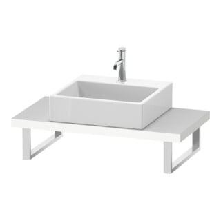 Duravit Konsole Compact L-Cube 80-200x48cm, 1 AS, Stär 4.5cm, we. matt