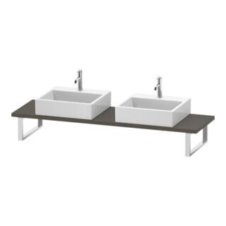 Duravit Konsole Cpmpact L-Cube 80-200x48cm, 2 A., Stä 3cm, f Gr s-matt