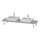 Duravit Konsole Cpmpact L-Cube 80-200x48cm, 2 A., Stä 4.5cm, betongr ma-1